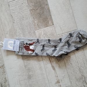 Wheelhouse Basset Hound Dog Socks Gray Women's Sock Size 9-11